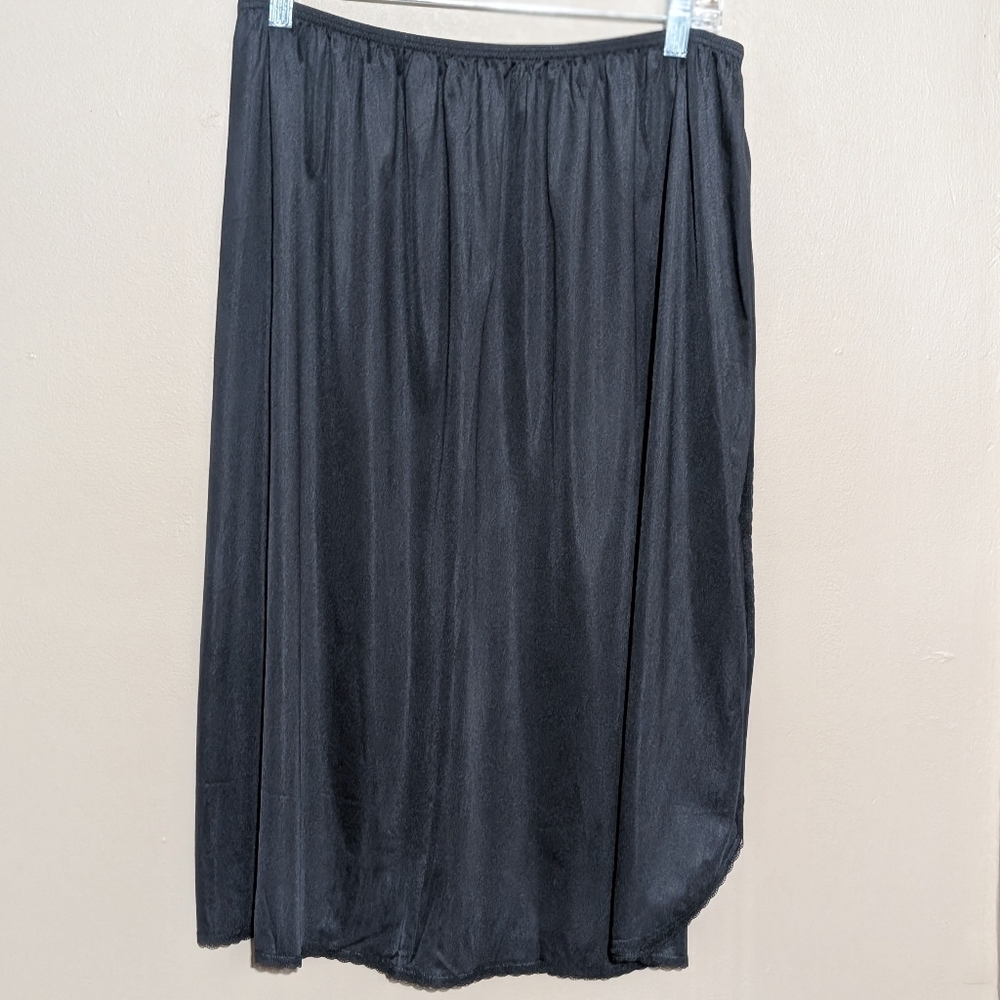 Gillian & O'Malley Half-Slip, Black, Size:2X